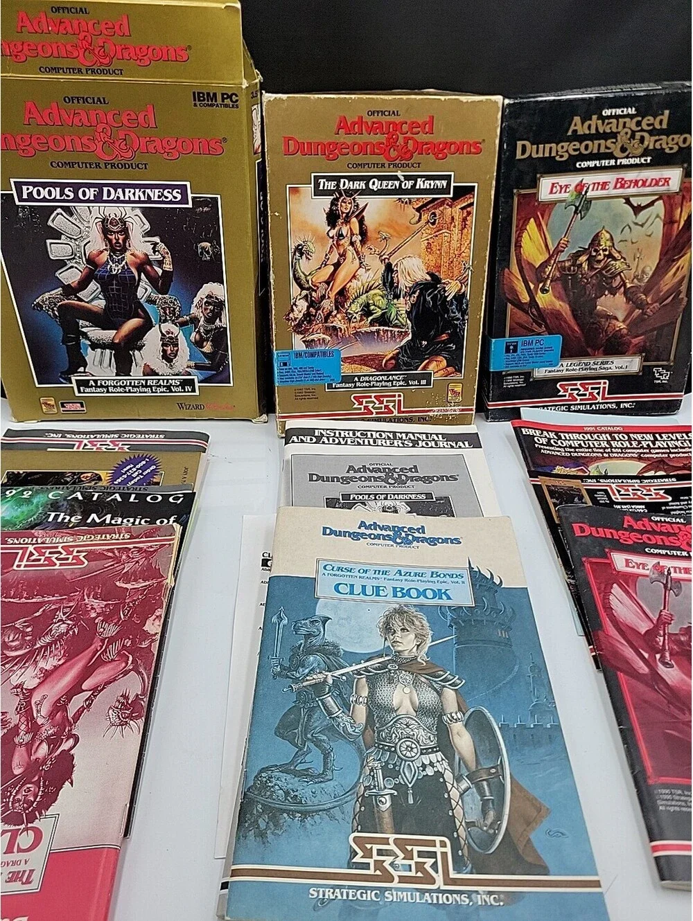 Advanced Dungeons Dragons SSI PC  Lot Eye Beholder Krynn Pools Darkness No Disks